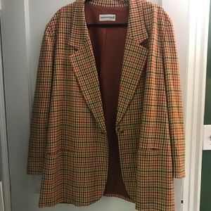 VINTAGE PLAID OVERSIZED BLAZER